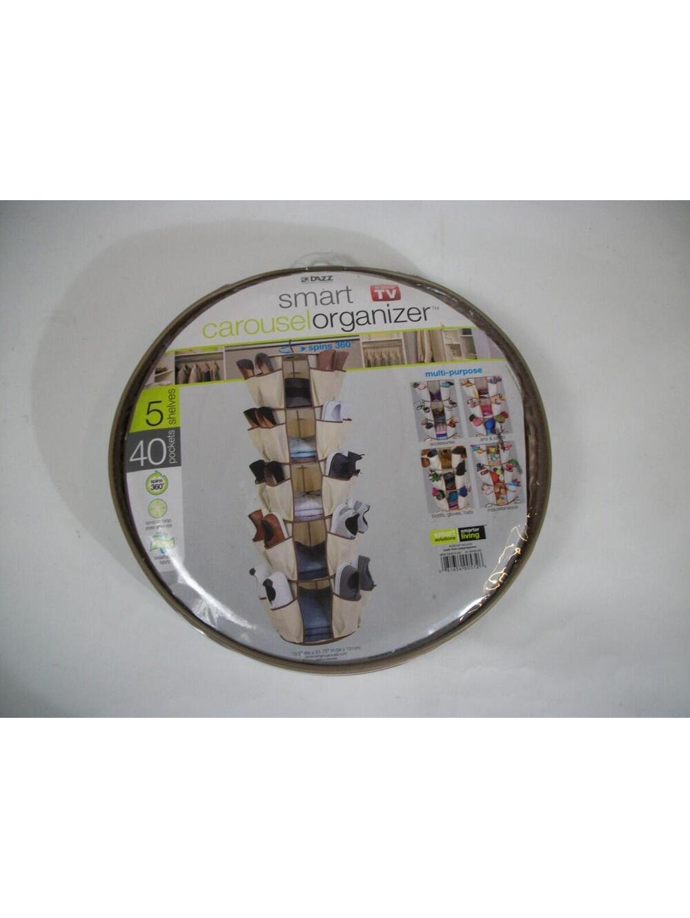 Smart Carousel Organizer As Seen On TV 5 Shelves, 40 pockets New Gift by DAZZ